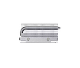 Metallic grill with a curved design on a white background
