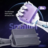 Purple and gray electronic devices with &