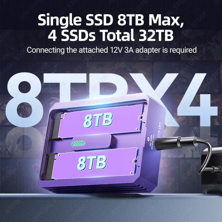 Purple SSD enclosure with &